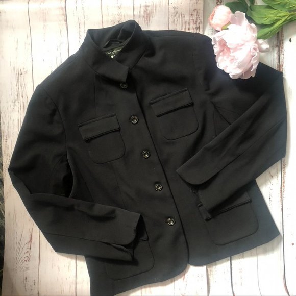 Eddie Bauer Black Button Down Jacket 16 - Picture 1 of 3